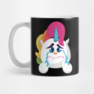 Cute Crying Unicorn Sad Unicorn Lover Xmas Gift Mug